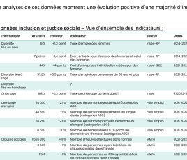 Grâce à ses propres données en libre-accès, les indicateurs vont permettre de dresser un panorama économique, social et environnemental 