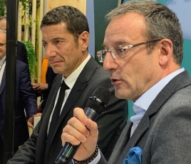 Jean-François Fallacher, patron d'Orange France et David Lisnard, Président de l'AMF et maire de Cannes