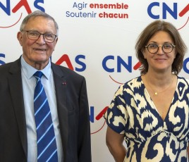 Le président du Cnas, René Régnault, et la nouvelle directrice générale, Lysiane Yvon