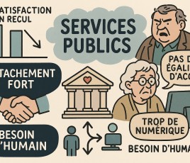 60 % des Français sondés se déclarent satisfaits du fonctionnement des services publics contre 65 % en 2023