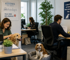 Le 24 juin prochain, à l’occasion de la Semaine du chien au travail, la mairie d’Asnières-sur-Seine donnera le coup d’envoi d’une expérimentation originale