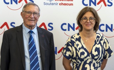 Le président du Cnas, René Régnault, et la nouvelle directrice générale, Lysiane Yvon