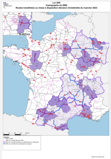 Routes transférées ou mises à disposition