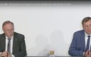 De gauche à droite : Jean-Yves Dagès, ancien président de Groupama et Alain Chrétien, vice-président de l’AMF  lors de la conférence de presse